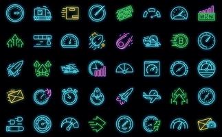 hastighet ikoner som vektor neon