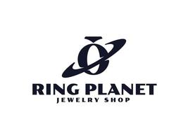 buchstabe o ring planet logo vektor