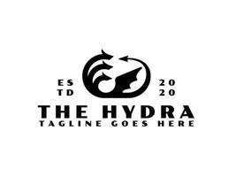 hydra silhouette logotyp vektor