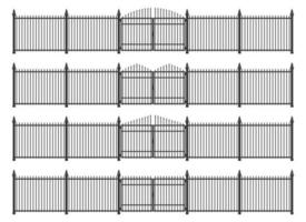 Tor und Zaun aus Stahl vektor