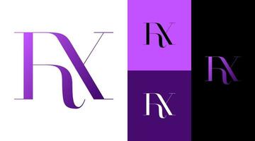rx Monogramm Schmuck Shop Logo Designkonzept vektor