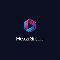 Hexa-Gruppenlogo-Vorlage kostenloser Download vektor