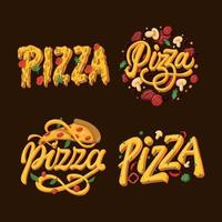 kostenlose Pizza-Vektor-Illustration Logo-Poster-Markendesign vektor