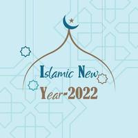 islamisches neues jahr 2022 design vektor