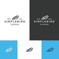 einfache Vogel-Logo-Icon-Design-Vorlage vektor