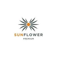 Sonne Blume Logo Symbol Design Vorlage Vektor Illustration