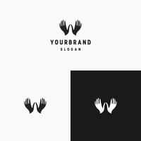 Hand-Logo-Icon-Design-Vorlage vektor