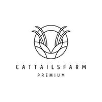 cattails gård logotyp ikon formgivningsmall vektor