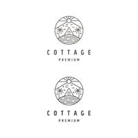 Cottage-Logo-Icon-Design-Vorlage vektor