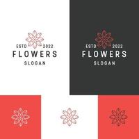 Blumen-Logo-Symbol flache Design-Vorlage vektor