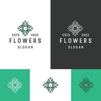 Blumen-Logo-Icon-Design-Vorlage vektor