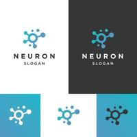 neuron logotyp ikon formgivningsmall vektor