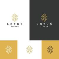 Lotus logotyp ikon platt formgivningsmall vektor
