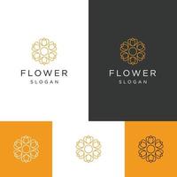 Blumen-Logo-Symbol flache Design-Vorlage vektor