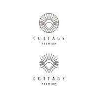 Cottage-Logo-Icon-Design-Vorlage vektor