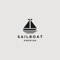 Segelboot-Logo-Symbol-Design-Vorlage-Vektor-Illustration vektor