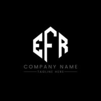 efr-Buchstaben-Logo-Design mit Polygonform. efr Polygon- und Würfelform-Logo-Design. efr Sechseck-Vektor-Logo-Vorlage in weißen und schwarzen Farben. efr-monogramm, geschäfts- und immobilienlogo. vektor