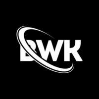 bwk-Logo. bwk-Brief. bwk-Buchstaben-Logo-Design. Initialen bwk-Logo verbunden mit Kreis und Monogramm-Logo in Großbuchstaben. bwk Typografie für Technologie-, Business- und Immobilienmarke. vektor