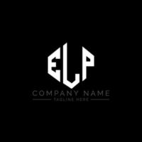 elp-Buchstaben-Logo-Design mit Polygonform. Elp-Polygon- und Würfelform-Logo-Design. Elp Sechseck-Vektor-Logo-Vorlage in weißen und schwarzen Farben. elp-monogramm, geschäfts- und immobilienlogo. vektor