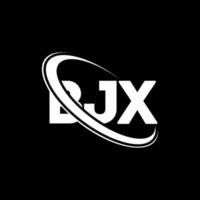 bjx-Logo. bjx brief. bjx-Buchstaben-Logo-Design. Initialen bjx-Logo verbunden mit Kreis und Monogramm-Logo in Großbuchstaben. bjx typografie für technologie-, geschäfts- und immobilienmarke. vektor