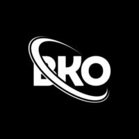 bko-Logo. bko-Brief. bko-Brief-Logo-Design. Initialen bko-Logo verbunden mit Kreis und Monogramm-Logo in Großbuchstaben. bko Typografie für Technologie-, Wirtschafts- und Immobilienmarke. vektor