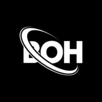 Boh-Logo. bo Brief. boh-Buchstaben-Logo-Design. Initialen Boh-Logo verbunden mit Kreis und Monogramm-Logo in Großbuchstaben. boh typografie für technologie-, geschäfts- und immobilienmarke. vektor