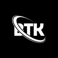 btk logotyp. btk brev. btk bokstavslogotypdesign. initialer btk logotyp länkad med cirkel och versaler monogram logotyp. btk typografi för teknik, företag och fastighetsmärke. vektor