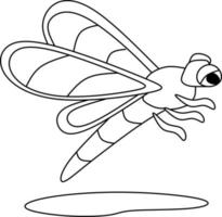 Malvorlagen Alphabete Tier Cartoon Libelle vektor