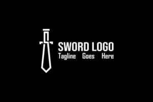 vektor logotyp element med illustration av ett svärd med initialer s. användbar för allmänna företagsmärken