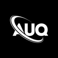 auq logotyp. auq bokstav. auq letter logotyp design. initialer auq logotyp länkad med cirkel och versaler monogram logotyp. auq typografi för teknik, företag och fastighetsmärke. vektor