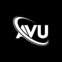 avu-Logo. avu-Brief. avu-Brief-Logo-Design. Initialen avu-Logo verbunden mit Kreis und Monogramm-Logo in Großbuchstaben. avu-Typografie für Technologie-, Business- und Immobilienmarke. vektor