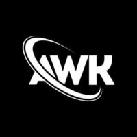 awk-Logo. oh Brief. awk-Buchstaben-Logo-Design. Initialen awk-Logo verbunden mit Kreis und Monogramm-Logo in Großbuchstaben. awk Typografie für Technologie-, Geschäfts- und Immobilienmarke. vektor