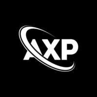 axp-Logo. ax Brief. axp-Buchstaben-Logo-Design. Initialen axp-Logo verbunden mit Kreis und Monogramm-Logo in Großbuchstaben. axp Typografie für Technologie-, Business- und Immobilienmarke. vektor