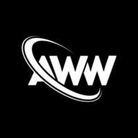aww-Logo. aw Brief. aww-Buchstaben-Logo-Design. Initialen aww-Logo verbunden mit Kreis und Monogramm-Logo in Großbuchstaben. aww Typografie für Technologie-, Geschäfts- und Immobilienmarke. vektor