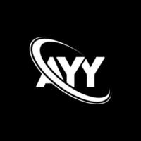 Ayy-Logo. ja Brief. ayy Brief-Logo-Design. Initialen ayy-Logo verbunden mit Kreis und Monogramm-Logo in Großbuchstaben. ayy typografie für technologie-, geschäfts- und immobilienmarke. vektor