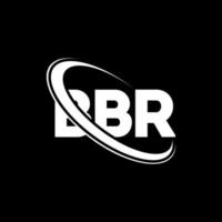 bbr-Logo. bbr Brief. bbr-Buchstaben-Logo-Design. Initialen bbr-Logo verbunden mit Kreis und Monogramm-Logo in Großbuchstaben. bbr-typografie für technologie-, geschäfts- und immobilienmarke. vektor
