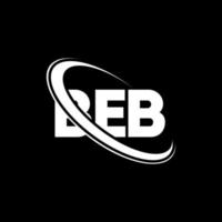 beb-Logo. beb brief. beb-Buchstaben-Logo-Design. Initialen beb-Logo verbunden mit Kreis und Monogramm-Logo in Großbuchstaben. beb Typografie für Technologie-, Geschäfts- und Immobilienmarke. vektor