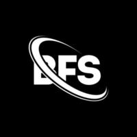 bfs logotyp. bfs brev. bfs bokstavslogotypdesign. initialer bfs logotyp länkad med cirkel och versaler monogram logotyp. bfs typografi för teknik, företag och fastighetsmärke. vektor