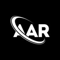 aar logotyp. aar brev. aar brev logotyp design. intitials aar logotyp länkad med cirkel och versaler monogram logotyp. aar typografi för teknik, företag och fastighetsmärke. vektor