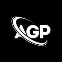 AGP-Logo. AGP-Brief. AGP-Brief-Logo-Design. Initialen AGP-Logo verbunden mit Kreis und Monogramm-Logo in Großbuchstaben. agp-typografie für technologie-, geschäfts- und immobilienmarke. vektor