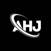 ahj logotyp. ahj brev. ahj bokstavslogotypdesign. initialer ahj logotyp länkad med cirkel och versaler monogram logotyp. ahj typografi för teknik, företag och fastighetsmärke. vektor