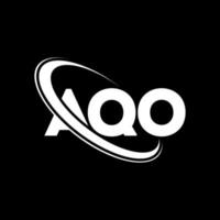 aqo-Logo. Aqo-Brief. aqo-Buchstaben-Logo-Design. Initialen aqo-Logo verbunden mit Kreis und Monogramm-Logo in Großbuchstaben. aqo Typografie für Technologie-, Business- und Immobilienmarke. vektor