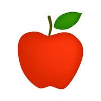 roter Apfel Symbol flachen Stil vektor