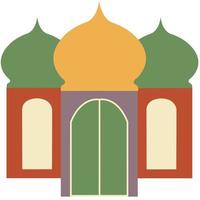 färgglad platt moskédesign vektor