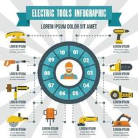 elverktyg infographic, platt stil vektor