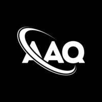 aaq-Logo. aq Brief. aaq-Buchstaben-Logo-Design. Initialen aaq-Logo verbunden mit Kreis und Monogramm-Logo in Großbuchstaben. aaq typografie für technologie-, geschäfts- und immobilienmarke. vektor