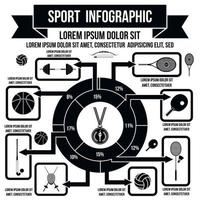 sport infographic, enkel stil vektor