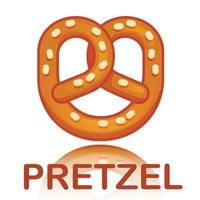 lecker Brezel Konzept Hintergrund, Cartoon-Stil vektor