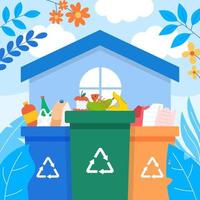 recycling zu hause hintergrund für social media post oder feed