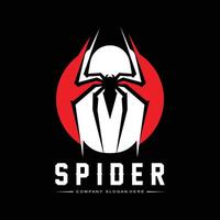 Spinnen- und Spinnennetz-Logo-Vektorsymbole, Tiere, die Nester bauen, für Halloween, Kostüme vektor